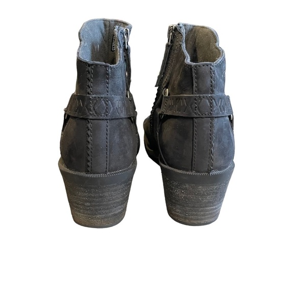 Teva Boots Womens 8.5 Foxy Ankle Bootie Black Leather Side Zip Comfort SN1017161 - Picture 3 of 9